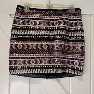 Guess Colorful Geometric Mini Skirt